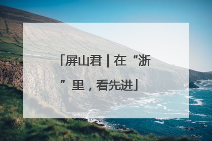 屏山君｜在“浙”里，看先进